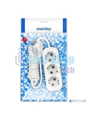Удлинитель Smartbuy SBE-16-3-02-Z 3 гнезда 2 метра 16А/3,5 кВт с заземлением ПВС 3х1 мм2
