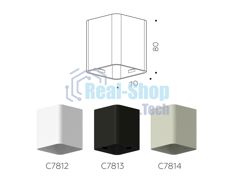 Корпус светильника C7814 SGR серый песок 70*70*H80mm MR16 GU5.3