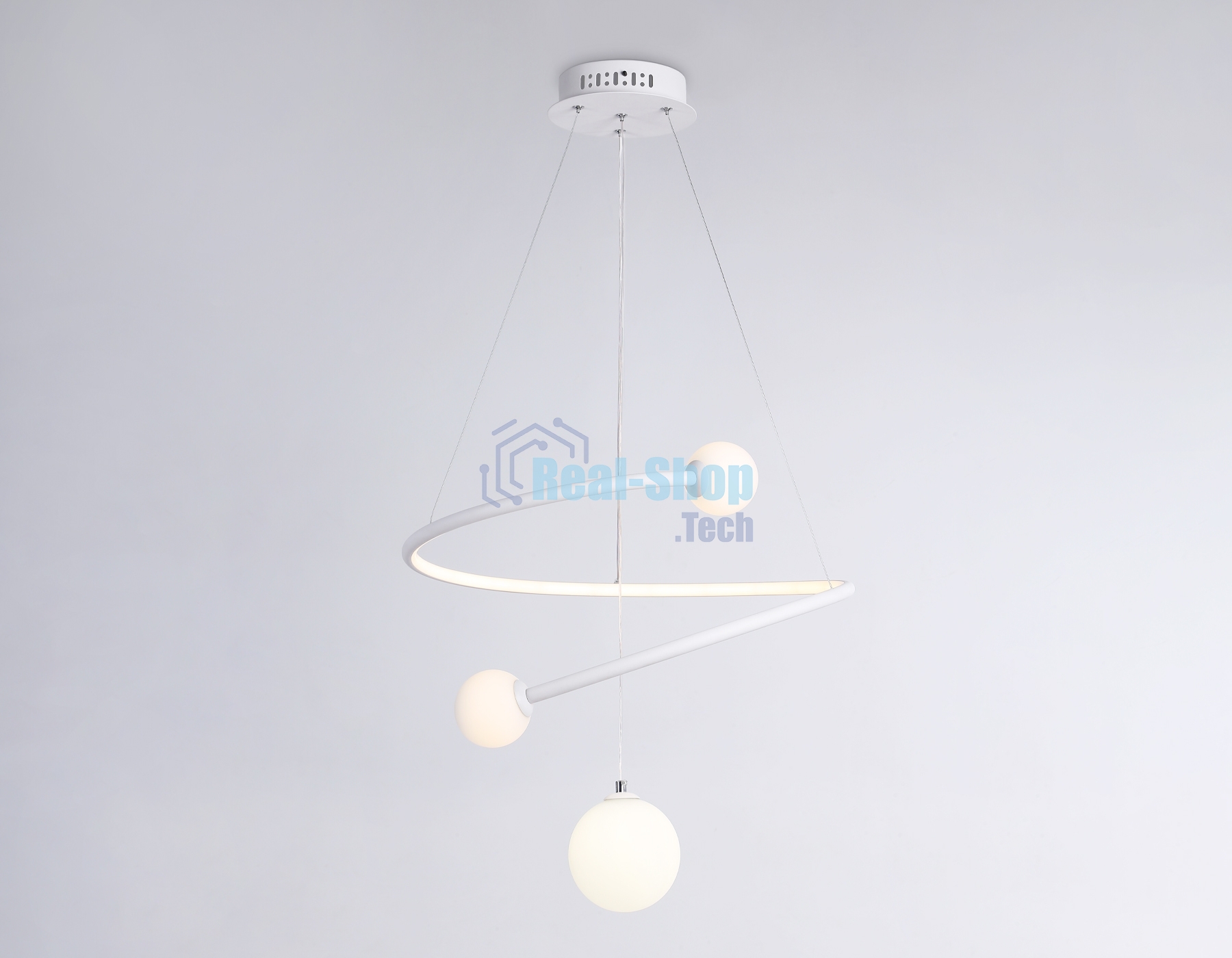 Светильник Ambrella light FL66299 WH белый 39W 3000K-6400K+G9 D500*1200 (ПДУ ИК)