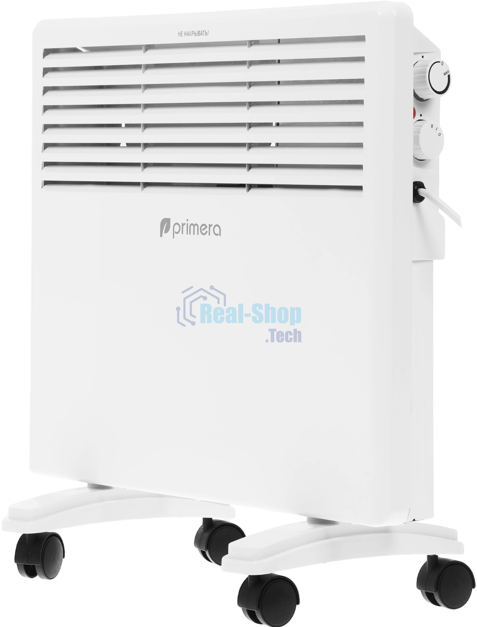 Конвектор электрический Primera PHP-1000-MXB белый, X-образный, 15 м², 1000 Вт, термостат