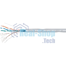 Кабель информационный Cabeus FTP-4P-CAT.5E-PATCH-GY кат.5E F/UTP 4 пары 0.55AWG PVC внутренний 305м серый