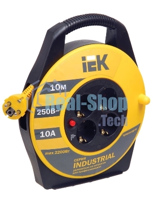 Катушка IEK WKP14-10-04-10 УК10 с т/з 4 места 2 Р + P Е/10м 3х1,0 мм2 