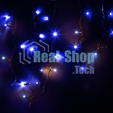 Гирлянда Neon-night Айсикл (бахрома) светодиодный, 4,0 х 0,6 м, с эффектом мерцания, черный провод 