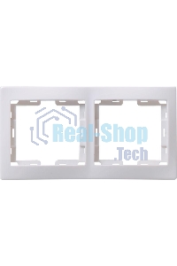 Рамка Iek EMK20-K01-DM РГ-2-КБ 2местн. горизонт. КВАРТА (белый)