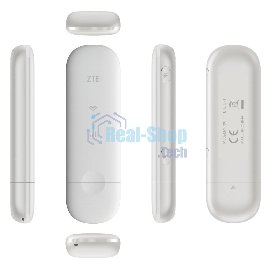 Модем 2G/3G/4G ZTE MF79RU USB Wi-Fi Firewall внешний белый