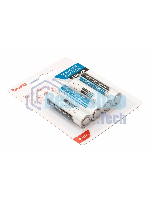 Батарея Buro Alkaline LR6 AA (4шт) блистер