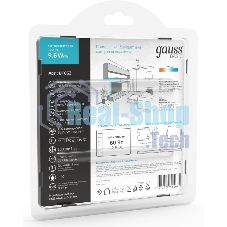 Лента светодиодная Basic Gauss 12V 9,6W/m 624lm/m 4000K IP20 LED 3m 1/100