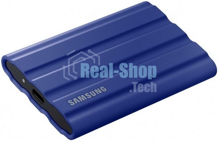 Внешний SSD Samsung T7 Shield, 2TB, USB 3.2 Gen 2 Type-C, R/W 1050/1000, синий