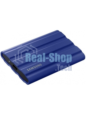 Внешний SSD Samsung T7 Shield, 2TB, USB 3.2 Gen 2 Type-C, R/W 1050/1000, синий