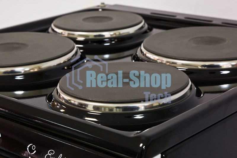 Плита электрическая De Luxe 5004.12э черный, конфорок 4 шт, духовка 46 л, 50 см x 85 см x 50 см