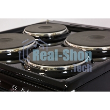 Плита электрическая De Luxe 5004.12э черный, конфорок 4 шт, духовка 46 л, 50 см x 85 см x 50 см