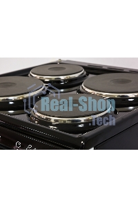 Плита электрическая De Luxe 5004.12э черный, конфорок 4 шт, духовка 46 л, 50 см x 85 см x 50 см