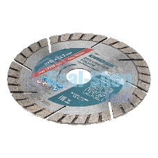 Диск алмазный Gross ф125х22,2 мм, турбо-сегментный, сухое резание