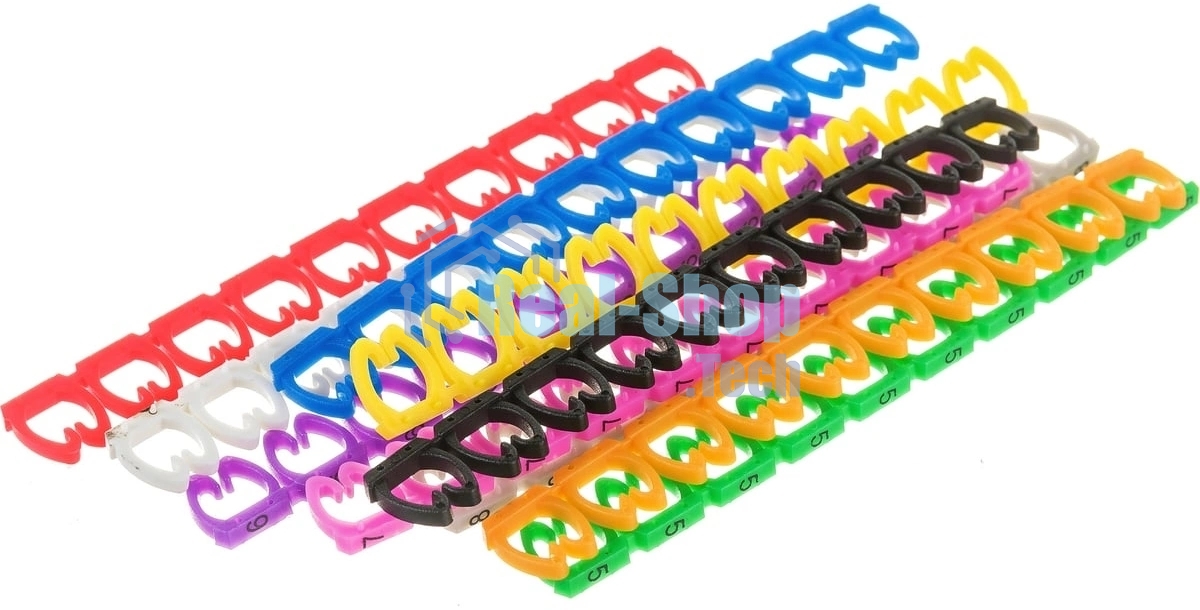 Клипсы Lanmaster LAN-MCC-NUM-SET-C6 для маркировки ПВХ 6.5 мм (упак.: 100 шт)