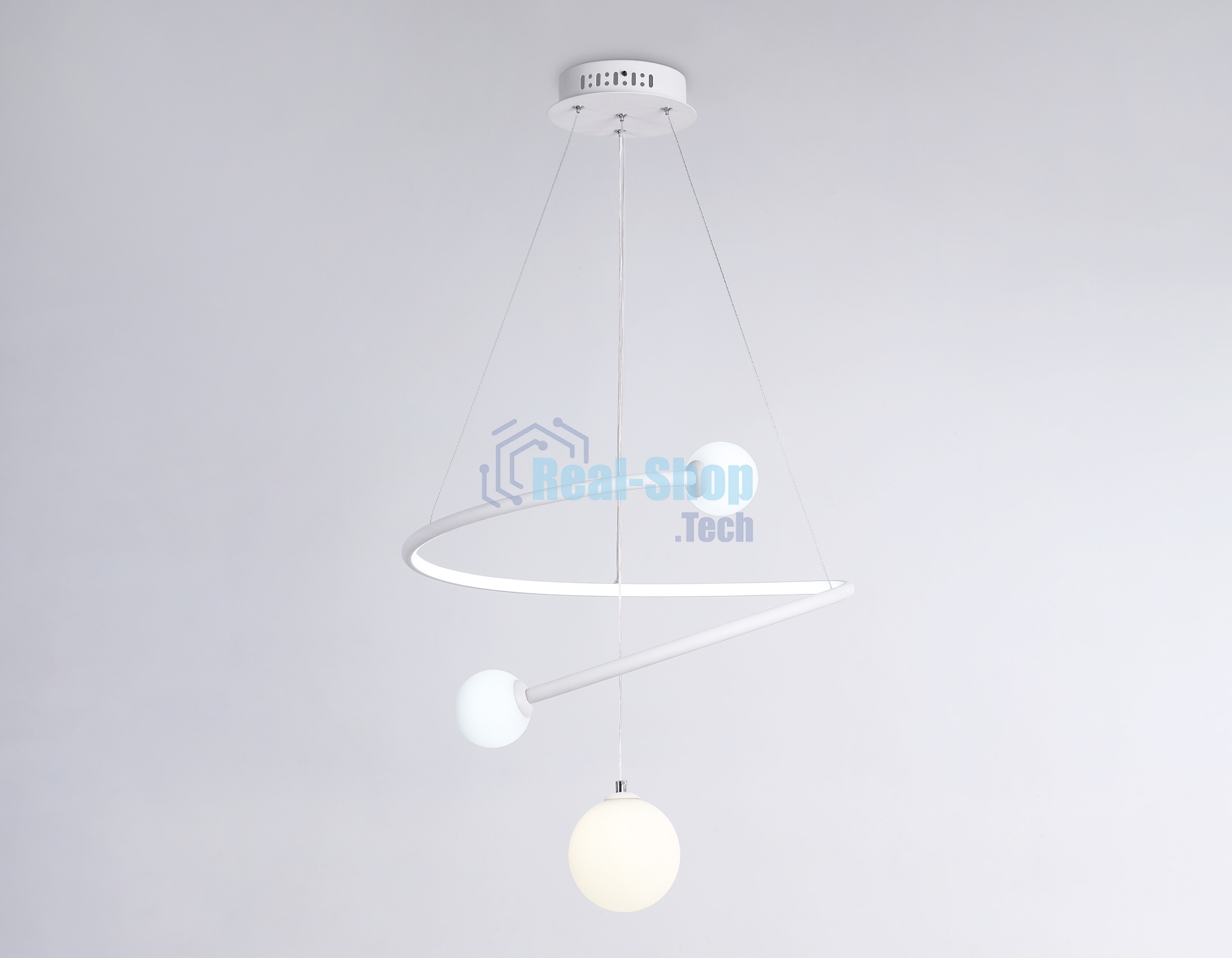 Светильник Ambrella light FL66299 WH белый 39W 3000K-6400K+G9 D500*1200 (ПДУ ИК)