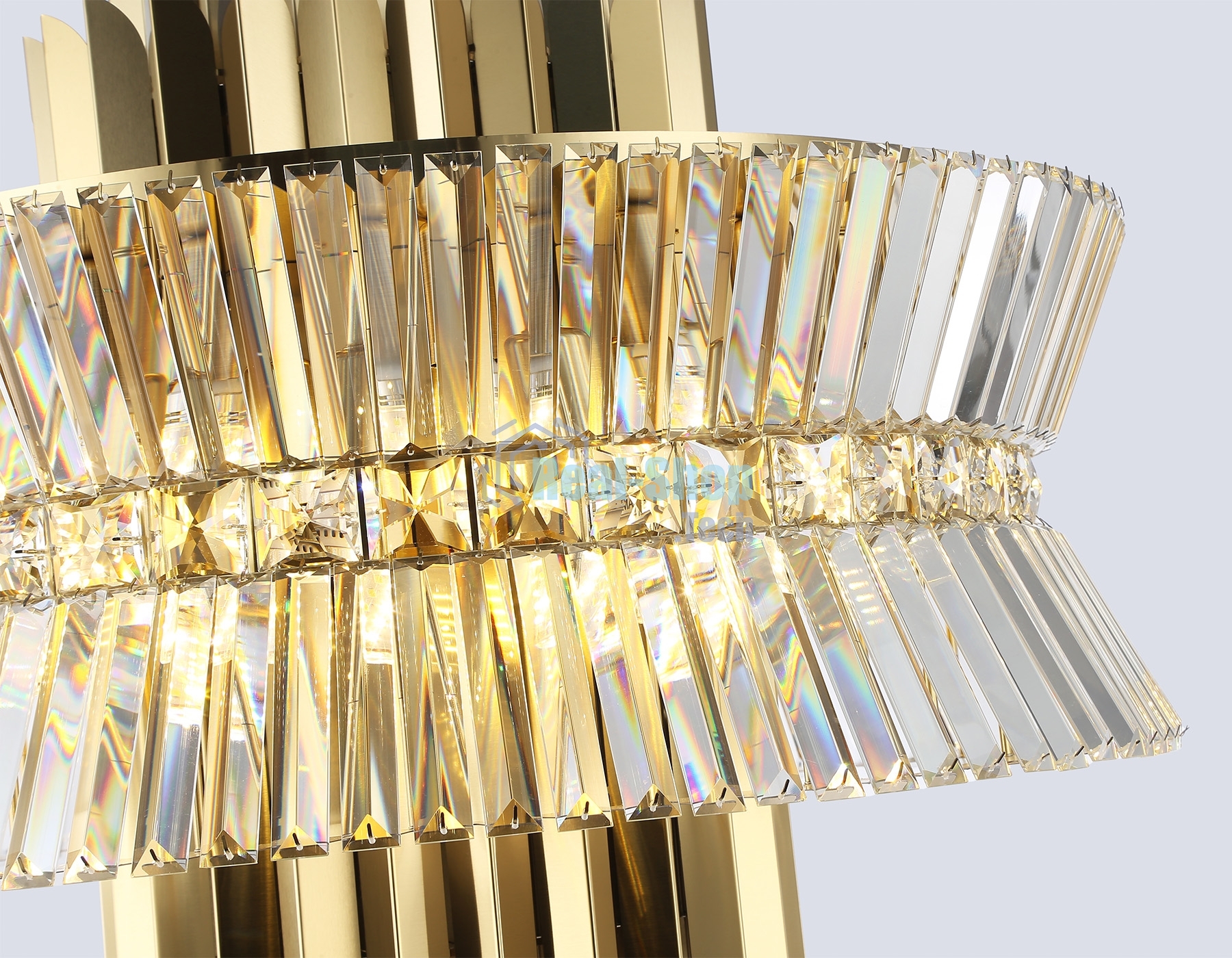 Люстра Ambrella light LH41023/18 BS/CL латунь/прозрачный E14*18 max 40W D700*750