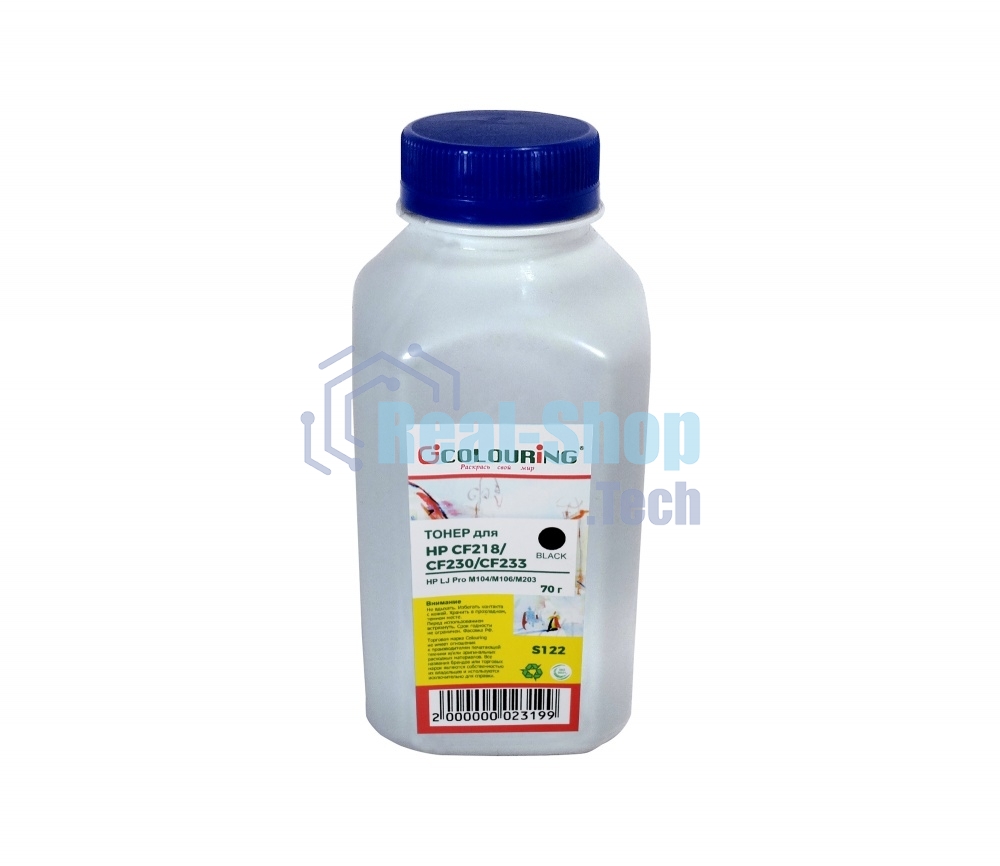 Тонер Colouring CF217/CF218/CF230/CF233 для принтеровHP LJ Pro M102/M130/M104/M106/M203 70 гр (S122) Фас РФ (СПБ)