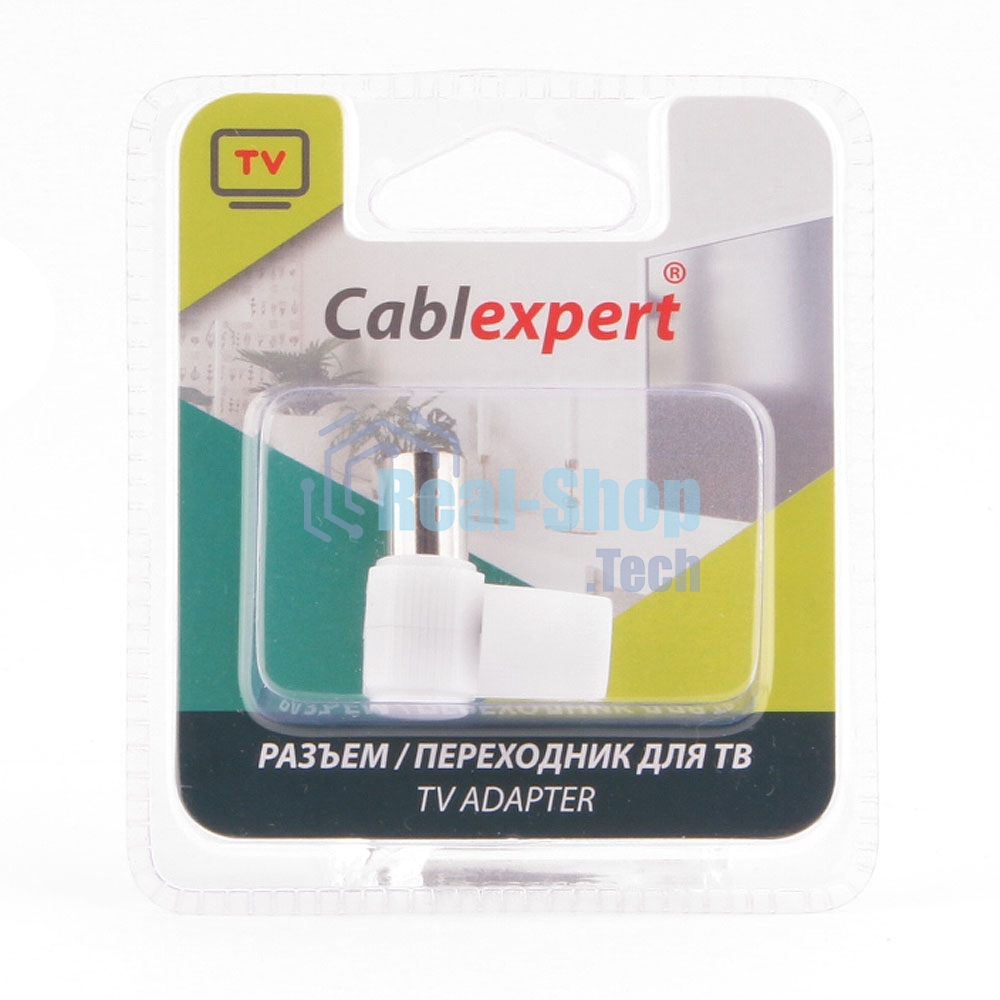 Разъем Cablexpert TVPL-10, TV (мама) 90 градусов, блистер
