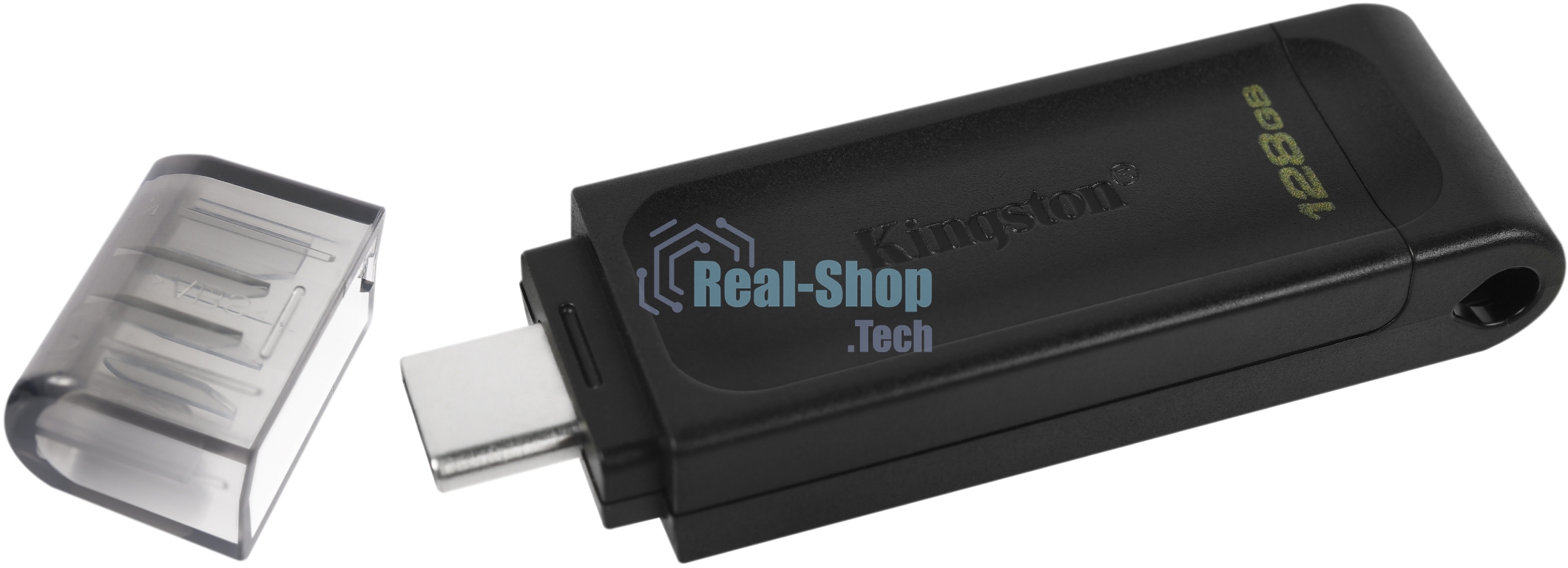 Флешка USB Kingston DataTraveler DT70 (DT70/128Gb), 128Gb, USB Type C, R/W 70/45, черный