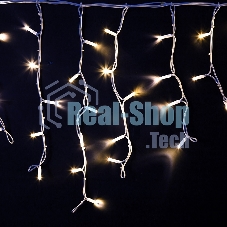 Гирлянда Neon-night Айсикл (бахрома) светодиодный, 4,0 х 0,6 м, белый провод каучук, 230 В, диоды белые, 128 LED