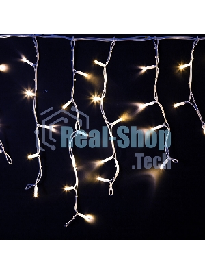 Гирлянда Neon-night Айсикл (бахрома) светодиодный, 4,0 х 0,6 м, белый провод каучук, 230 В, диоды белые, 128 LED