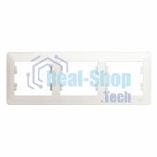 Рамка 3-м Glossa горизонт. перламутр SchE GSL000603