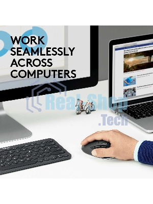 Мышь беспроводная Logitech M720 Triathlon черный, 1000 dpi, радиоканал, Bluetooth, USB, кнопки - 8