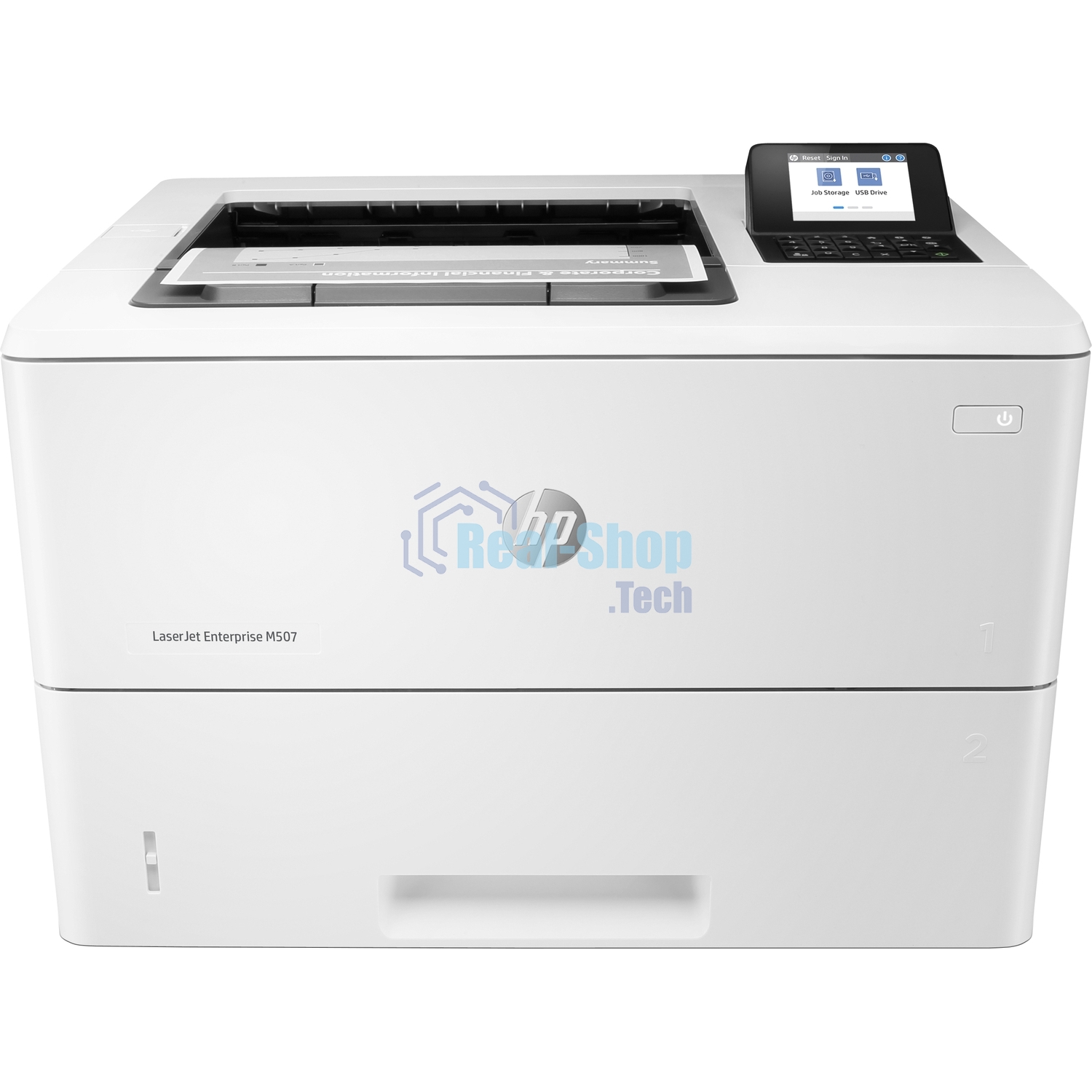 Принтер лазерный HP LaserJet Enterprise M507dn (1PV87A), A4, ч/б, печ. до 43 стр/мин, 1200 x 1200 dpi, USB, RJ-45, Air Print, Mopria