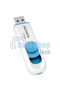 Флешка USB ADATA C008 (AC008-32G-RWE), 32Gb, USB 2.0, R/W 15/5, белый/синий