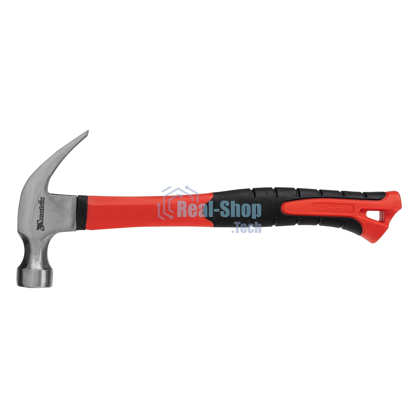 Молоток-гвоздодер Matrix ''optimal'', 450 г, фибергласовая обрезиненная рукоятка