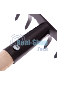 Грабли Сибртех стальные, 360х1300 мм, 14 прямых зубьев, деревянный черенок