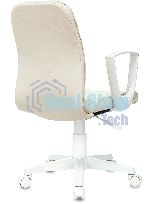 Кресло Бюрократ CH-W327 слоновая кость, экокожа, 120 кг, механизм качания
