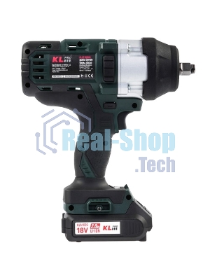 Профессиональный бесщеточный гайковерт аккумуляторный KLPRO KLSS18BHX-20 (18В, Li-ion-2шт, 2.0А·ч, 800Нм, 2 скорости, подсветка,З/У,в кейсе)