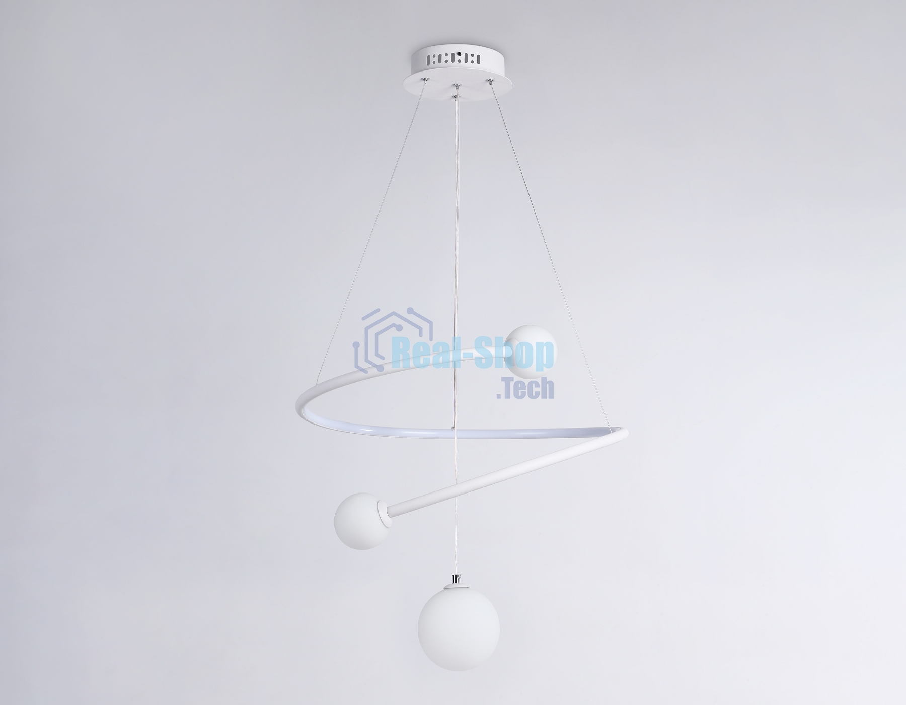 Светильник Ambrella light FL66299 WH белый 39W 3000K-6400K+G9 D500*1200 (ПДУ ИК)