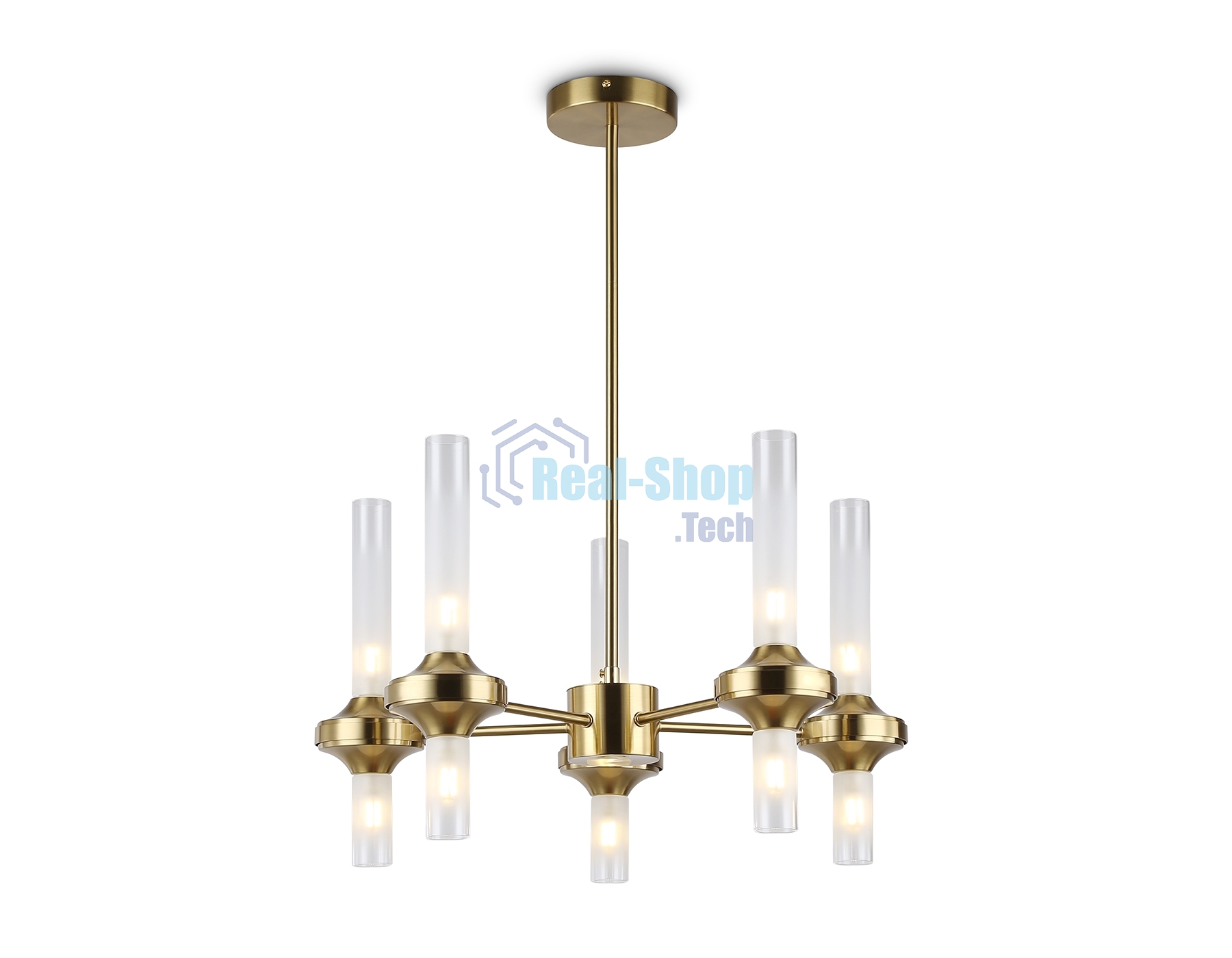 Люстра Ambrella light LH55358/10 BS/CL латунь/прозрачный G9/10 max 30W D550*690