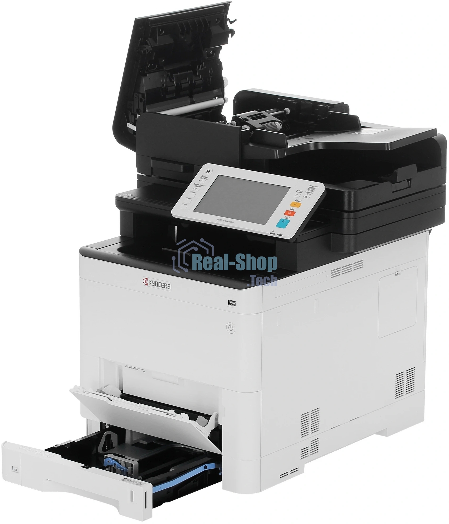 МФУ лазерное Kyocera ECOSYS MA4000cifx (replaces M6635cidn) (1102Z53NL0), A4, цветной, печ. 40 стр/мин., скан. до 60 стр/мин (ч/б) 50 стр/мин (цвет.), 1200 x 1200 dpi (печать) 600 x 600 dpi (скан.), Ethernet, USB