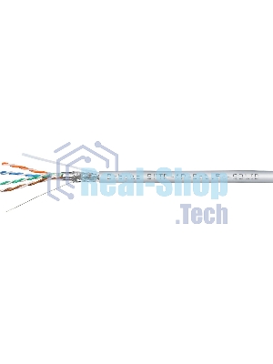 Кабель информационный Cabeus SFTP-4P-CAT.5E-SOLID-GY кат.5E SF/UTP 4 пары 0.6AWG PVC внутренний 305м серый