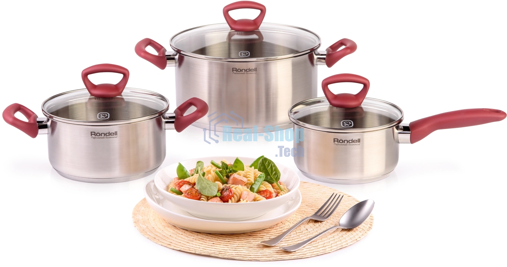 Кастрюля Rondell Heidi RDS-1113, 2.8л, 20 см, с крышкой, сталь