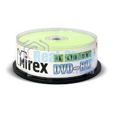 Диск DVD-RW Mirex 4.7 Gb, 4x, Cake Box (50), (50/300)