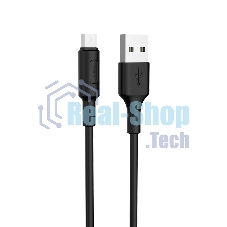 Кабель USB 2.0 hoco X25, AM/microBM, черный, 1м