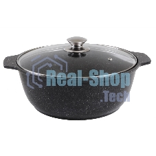 Кастрюля-жаровня Kukmara 4 л со стек. кр., АП (темный мрамор) ЖМТ42а