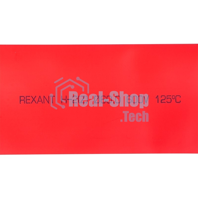 Термоусадочная трубка Rexant 60,0/30,0 мм, красная, упаковка 10 шт. по 1 м