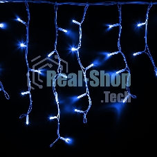 Гирлянда Neon-night Айсикл (бахрома) светодиодный, 4,0 х 0,6 м, белый провод каучук, 230 В, диоды синие, 128 LED