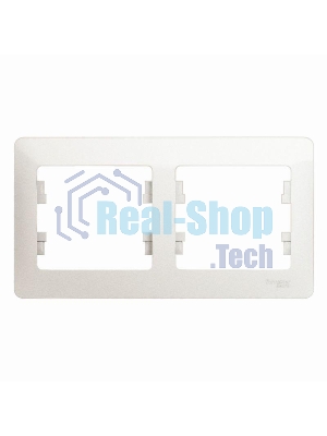 Рамка 2-м Glossa горизонт. перламутр SchE GSL000602