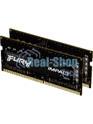 Оперативная память Kingston Fury Impact, DDR4, 16GB (2x8GB), 3200MHz, CL20, SO-DIMM