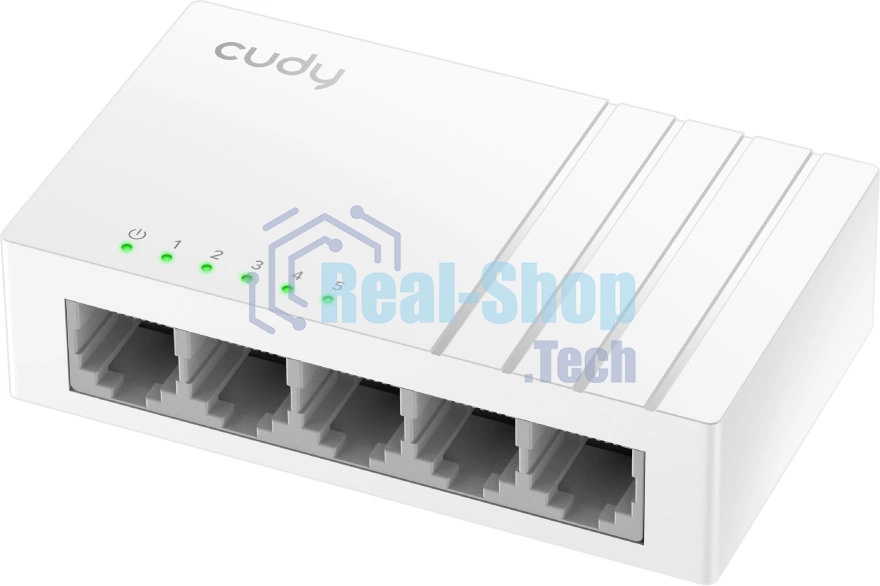 Коммутатор 5-Port Gigabit Desktop Switch, 5 10/100/1000M RJ45 Ports, Loop Detection, Desktop Plastic Case, Power Saving, Plug & Play, Wall-Mount, Power Adapter Not Included