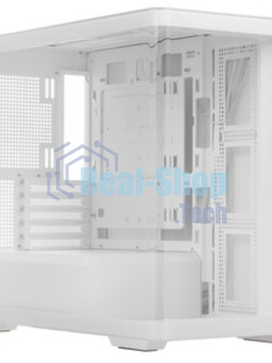Корпус без блока питания JONSBO D300, Mini-Tower, TG, no fan, 2xUSB-A 3.2 + 1xUSB-C 3.2, mATX, mITX White