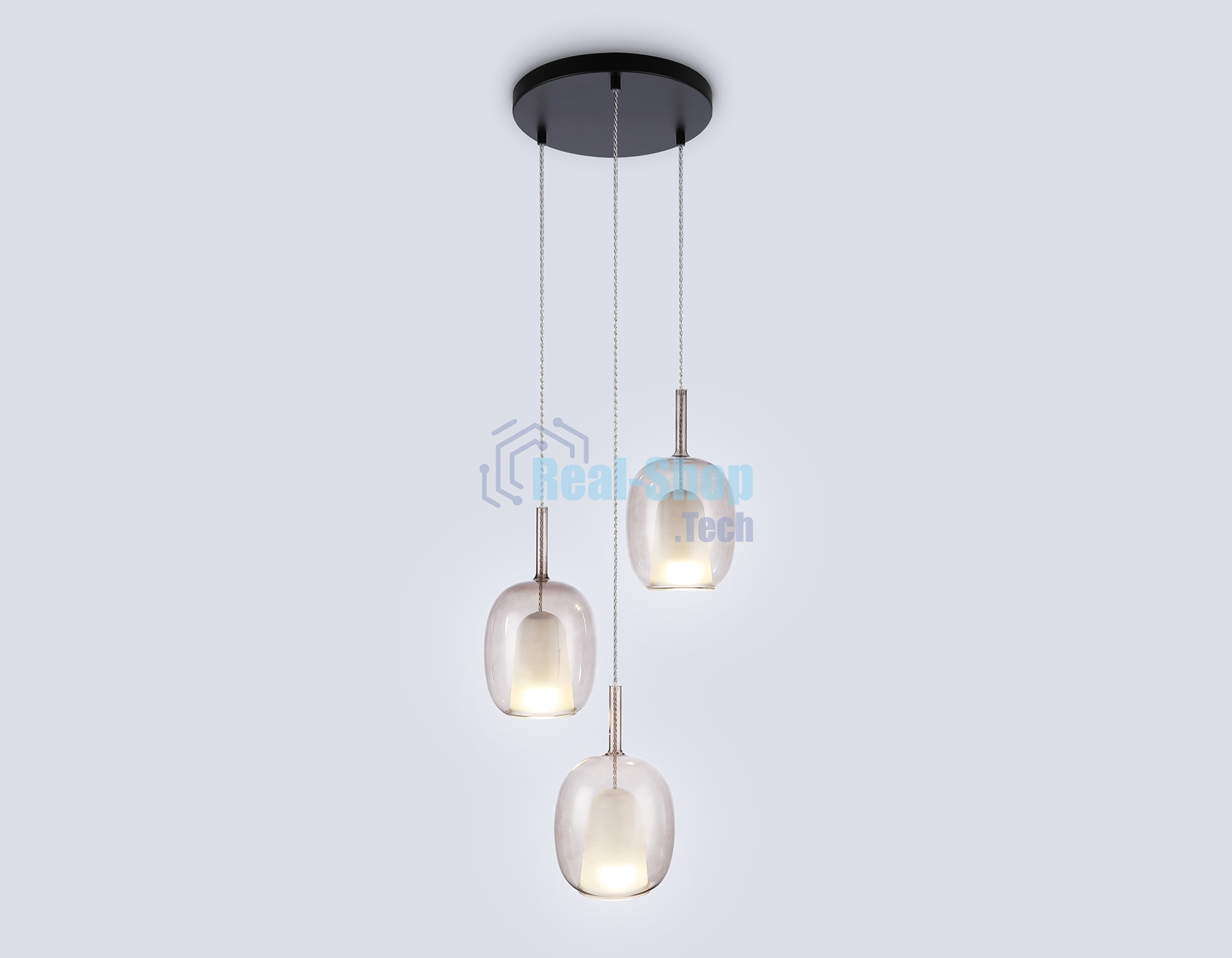 Подвесной светильник Ambrella light LH11156/3 BK/WH/TI черный/белый/янтарь E27*3 max 60W D425*1500