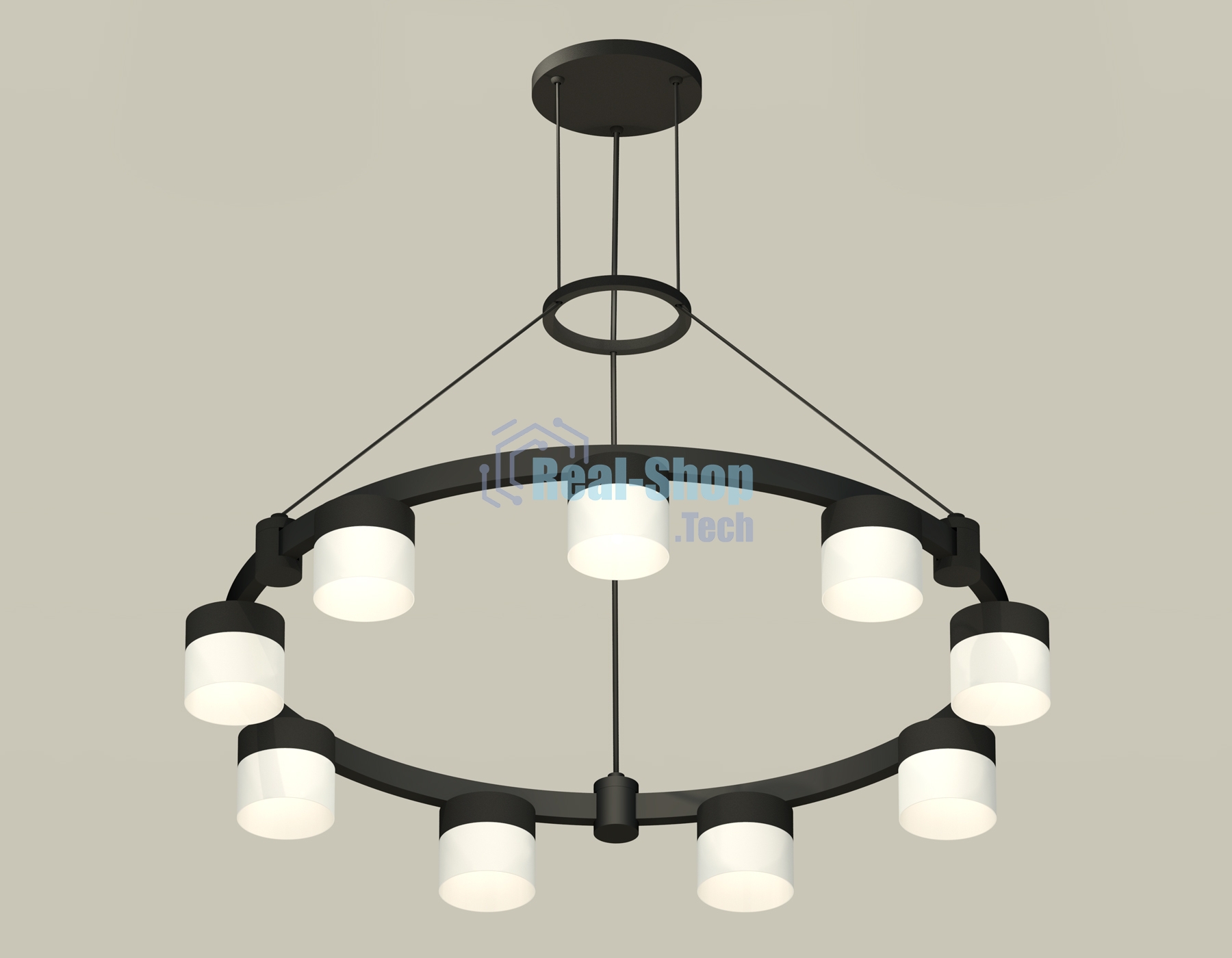 Светильник Ambrella light XR92051904/9 SBK/FR черный песок/белый матовый GX53 (A9205, C9242, N8402)