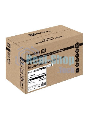 Источник бесперебойного питания ExeGate Smart LB-1000.LCD.AVR.4C13 (1000VA/650W, LCD, AVR, 4*C13, батарея 12V 9Ah, черный)